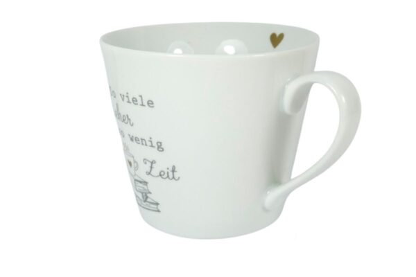 Krasilnikoff Henkeltasse Kaffeetasse Sprüche Tasse So viele Bücher so wenig Zeit