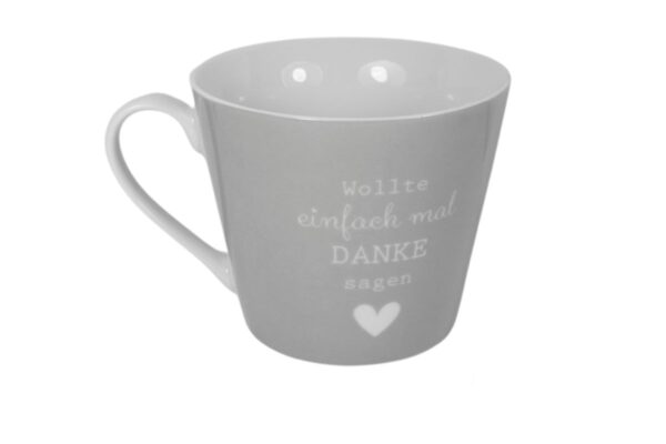 Krasilnikoff Henkeltasse Kaffeetasse Sprüche Tasse Wollte einfach mal Danke sagen