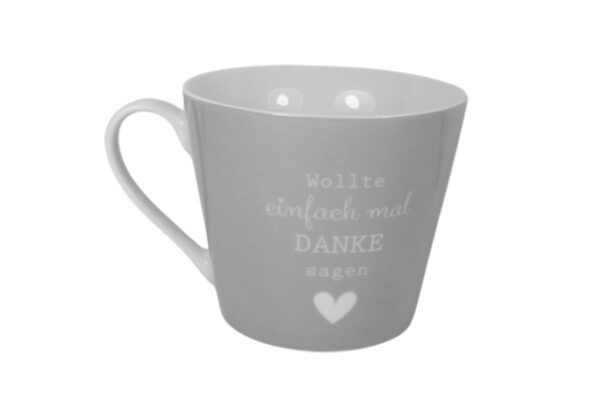 Krasilnikoff Henkeltasse Kaffeetasse Sprüche Tasse Wollte einfach mal Danke sagen