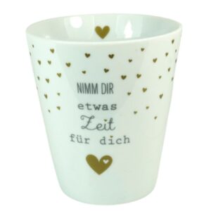 Krasilnikoff Kaffeebecher Sprüche Tasse Mug Cup Nimm Dir etwas Zeit für dich