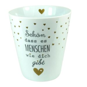 Krasilnikoff Kaffeebecher Sprüche Tasse Mug Cup Schön dass es Menschen wie dich gibt