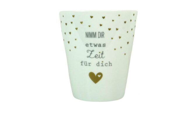 Krasilnikoff Kaffeebecher Sprüche Tasse Mug Cup Nimm Dir etwas Zeit für dich