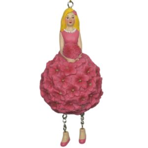 Deko Figur Blumenmädchen Hortensienmädchen Pink Rosa zum Hängen