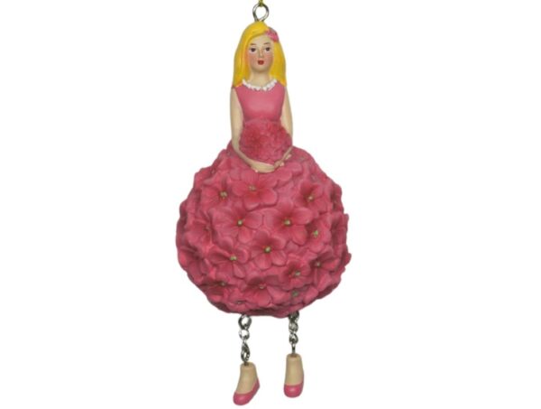 Deko Figur Blumenmädchen Hortensienmädchen Pink Rosa zum Hängen