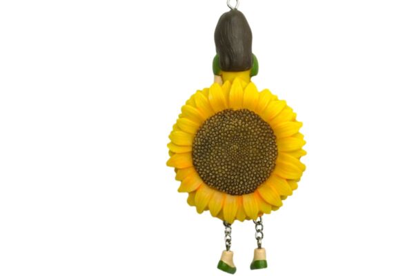 Deko Figur Blumenmädchen Sonnenblumenmädchen Gelb zum Hängen