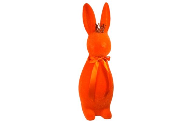 Osterhase Deko Oster Figur Hase mit Schleife Orange Werner Voß 48cm