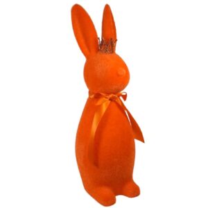 Osterhase Deko Oster Figur Hase mit Schleife Orange Werner Voß 48cm