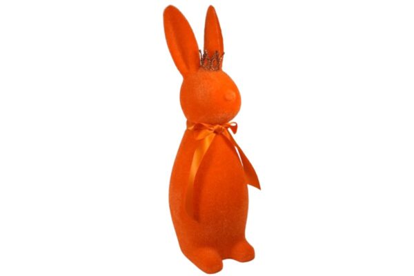 Osterhase Deko Oster Figur Hase mit Schleife Orange Werner Voß 48cm