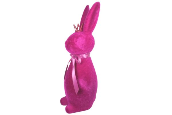 Osterhase Deko Oster Figur Hase mit Schleife Magenta Werner Voß 48cm