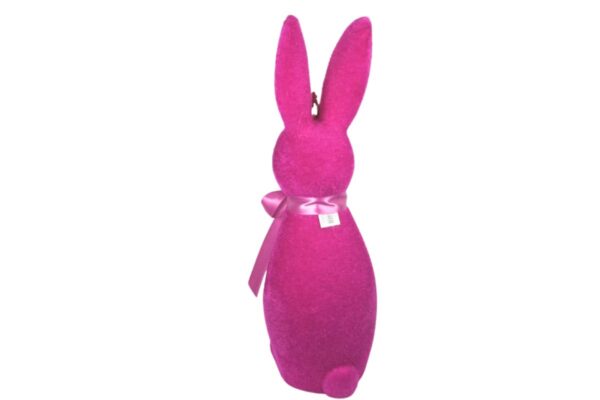 Osterhase Deko Oster Figur Hase mit Schleife Magenta Werner Voß 48cm