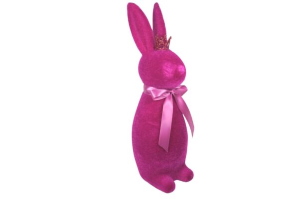 Osterhase Deko Oster Figur Hase mit Schleife Magenta Werner Voß 48cm