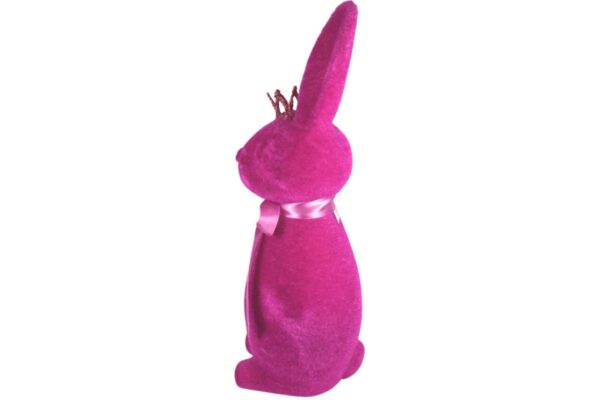 Osterhase Deko Oster Figur Hase mit Schleife Magenta Werner Voß 48cm