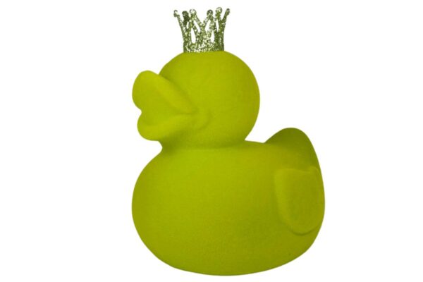 Ente Deko Oster Figur Ente mit Krone Grün Werner Voß 21cm