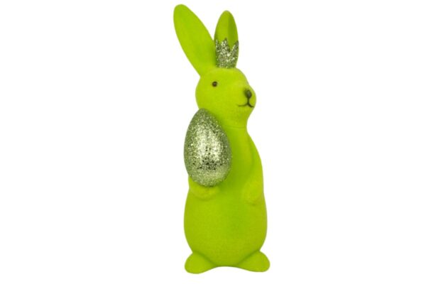 Osterhase Deko Oster Figur Hase mit Ei Grün Werner Voß 21cm