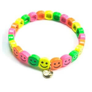 Biba Armband Polymer Smileys Bunt 8mm Damen Armband Anhänger Gold