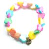 Biba Armband Polymer Schmetterlinge Bunt Damen Armband Anhänger Gold