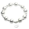 Biba Armband Silver Star Polymer Perlen 6-12mm Damen Armband Anhänger Silber