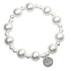 Biba Armband Silver Star Polymer Perlen 6-12mm Damen Armband Anhänger Silber
