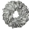 Couronne Deko Kranz Naturkranz Palm Petal Wreath Grey Mist 25cm∅ Handarbeit