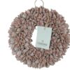 Couronne Dekokranz Wandkranz Naturkranz Handarbeit Bakuli Wreath Powder Pink 20cm∅