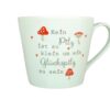 Krasilnikoff Henkeltasse Kaffeetasse Kein Pilz ist zu klein um ein Glückspilz zu sein