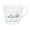 Krasilnikoff Henkeltasse Kaffeetasse Lass uns die Welt entdecken