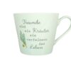 Krasilnikoff Henkeltasse Kaffeetasse Freunde sind wie Kräuter sie verfeinern das Leben