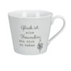 Krasilnikoff Henkeltasse Kaffeetasse Glück ist eine Freundin wie dich zu haben