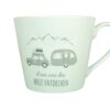 Krasilnikoff Henkeltasse Kaffeetasse Lass uns die Welt entdecken