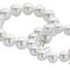 Biba Armband Glas Perlen Weiß 14mm Ø Damen Armband Anhänger Silber