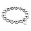 Biba Armband Grau Weiß12mm Ø Damen Armband Anhänger Silber