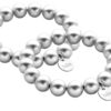 Biba Armband Grau Weiß12mm Ø Damen Armband Anhänger Silber