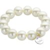 Biba Armband Glas Perlen Warm Weiß 14mm Ø Damen Armband Anhänger Silber – Bild 3