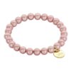 Biba Armband Summer Basic Perlen Rosa 8mm Ø Anhänger Gold