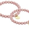 Biba Armband Summer Basic Perlen Rosa 8mm Ø Anhänger Gold