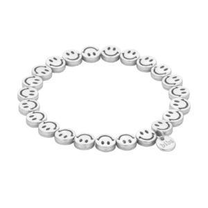 Biba Armband New Summer Matt Silber Smile Anhänger Silber