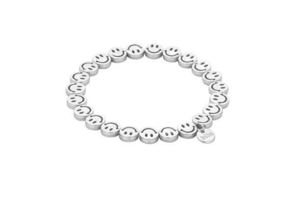 Biba Armband New Summer Matt Silber Smile Anhänger Silber