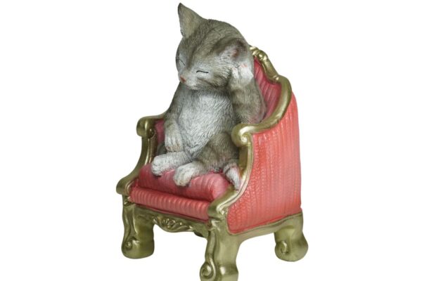Werner Voß Dizzy Cat Katze auf Sessel Dekofigur