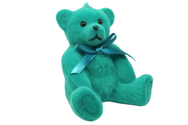 Werner Voß Teddy Deko Aufhänger Türkis Beflockt Dekofigur