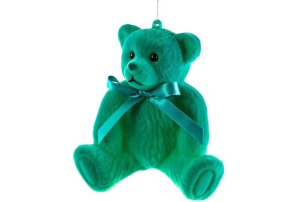 Werner Voß Teddy Deko Aufhänger Türkis Beflockt Dekofigur