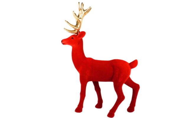 Werner Voß Hirsch Rot Goldenes Geweih Dekofigur