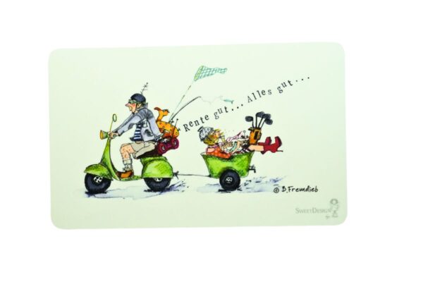 Frühstücksbrettchen SweetDesign by Nala "Rente gut...Alles gut.." B. Freundlieb