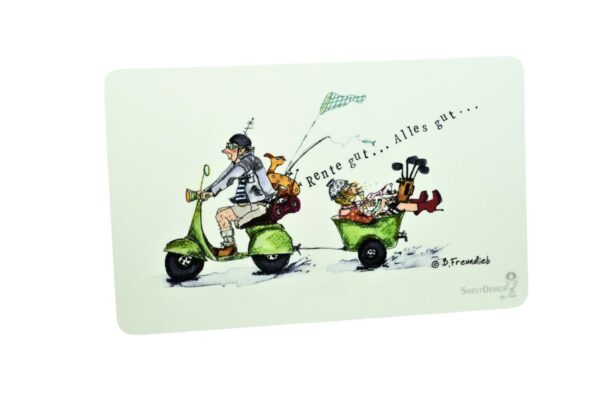 Frühstücksbrettchen SweetDesign by Nala "Rente gut...Alles gut.." B. Freundlieb