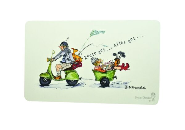 Frühstücksbrettchen SweetDesign by Nala "Rente gut...Alles gut.." B. Freundlieb