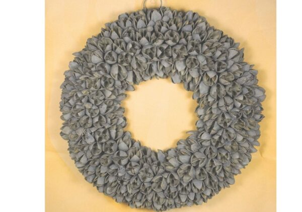 Couronne Dekokranz Naturkranz Handarbeit Bakuli Wreath Grey Wash 30cm∅