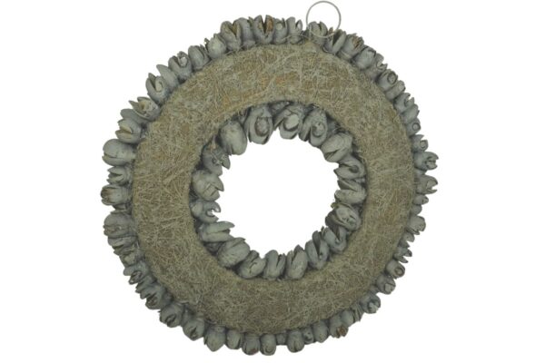 Couronne Dekokranz Naturkranz Handarbeit Bakuli Wreath Grey Wash 30cm∅
