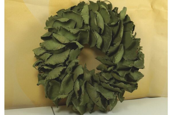 Couronne Deko Kranz Naturkranz Palm Petal Wreath Laurel Green 25cm∅ Handarbeit