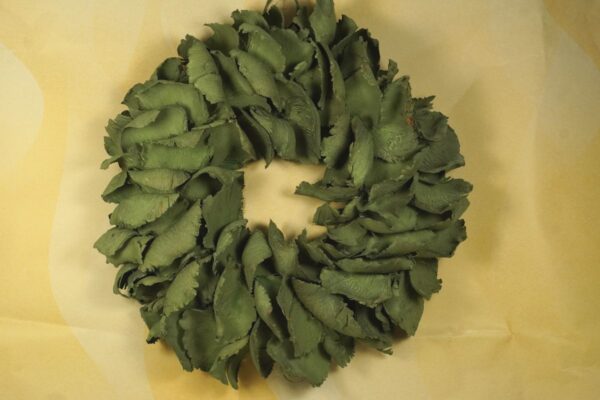 Couronne Deko Kranz Naturkranz Palm Petal Wreath Laurel Green 25cm∅ Handarbeit
