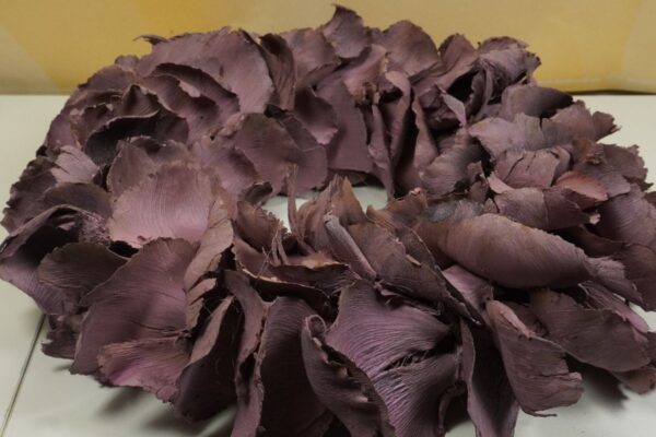Couronne Deko Kranz Naturkranz Palm Petal Wreath Mauve 25cm∅ Handarbeit