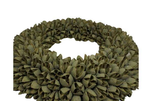 Couronne Dekokranz Naturkranz Handarbeit Bakuli Wreath Old Green Wash 30 cm ∅
